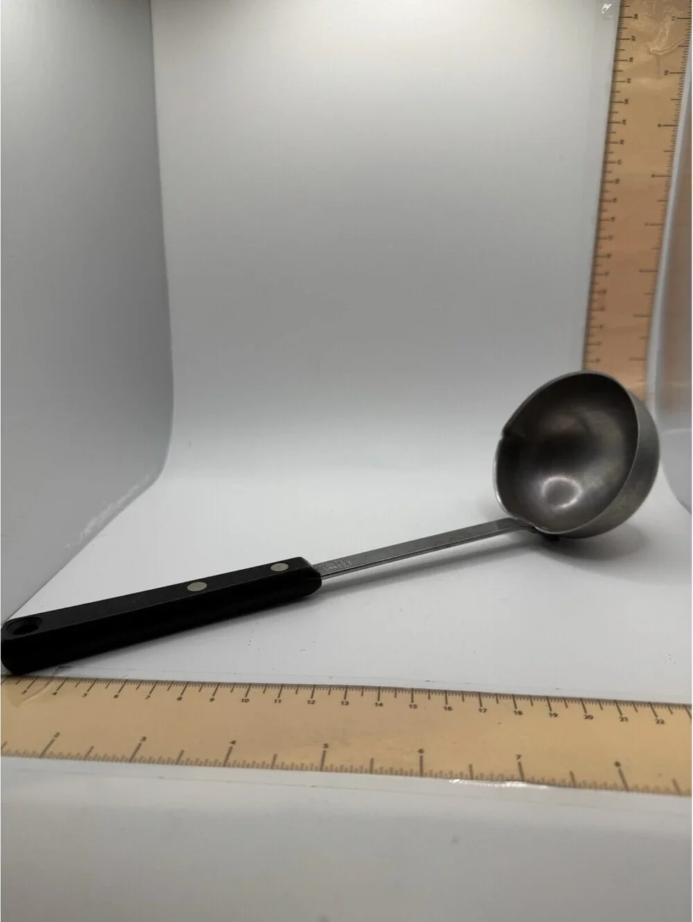 Vintage Retro ECKO Forge Soup Ladle Stainless Composite Handle 11 In. Long